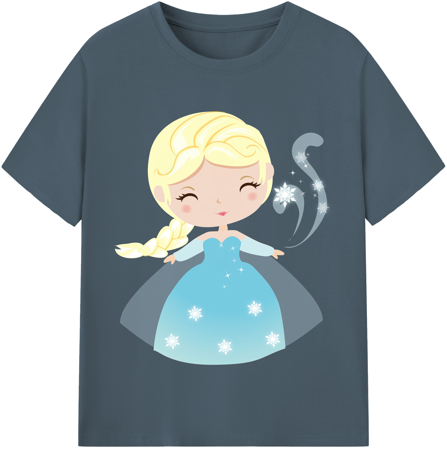（画像用） アナと雪の女王 アンナ エルサ Frozen Anna Elsa 綿100％半袖Tシャツ（フロントプリント）